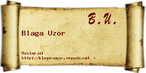 Blaga Uzor névjegykártya
